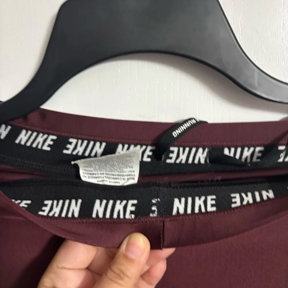 Nike burgundy high-waisted leggings #fitness - Picture 8 of 10